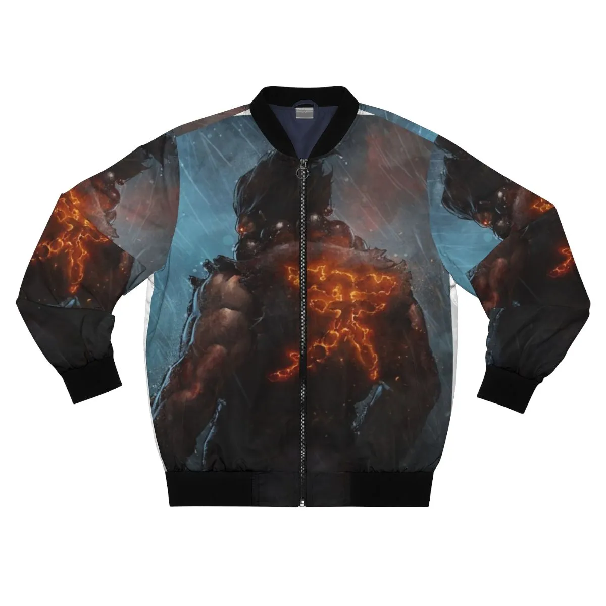 Akuma Street Fighter Bomber Jacket with Kanji Design