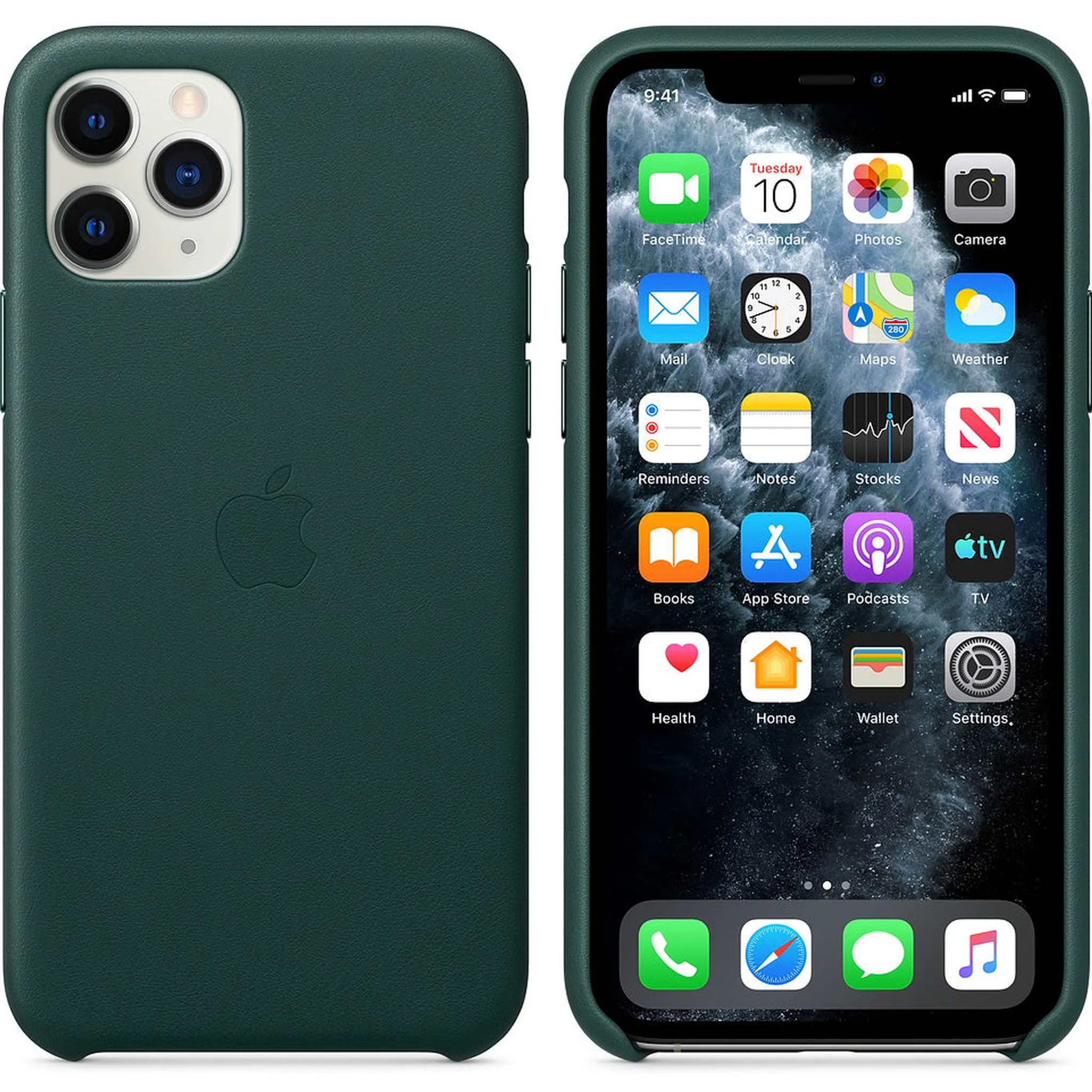 Apple Leather Case (for iPhone 11 Pro) - Forest Green