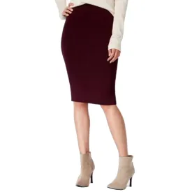 Bar III Purple Pull-on Ribbed Knit Straight Skirt