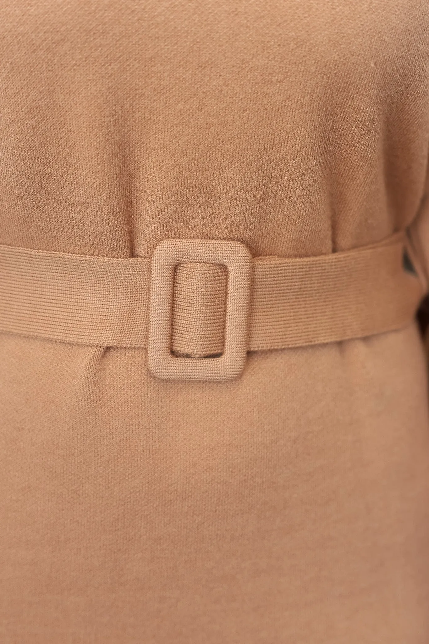 Belted Sweater Dress - Taupe