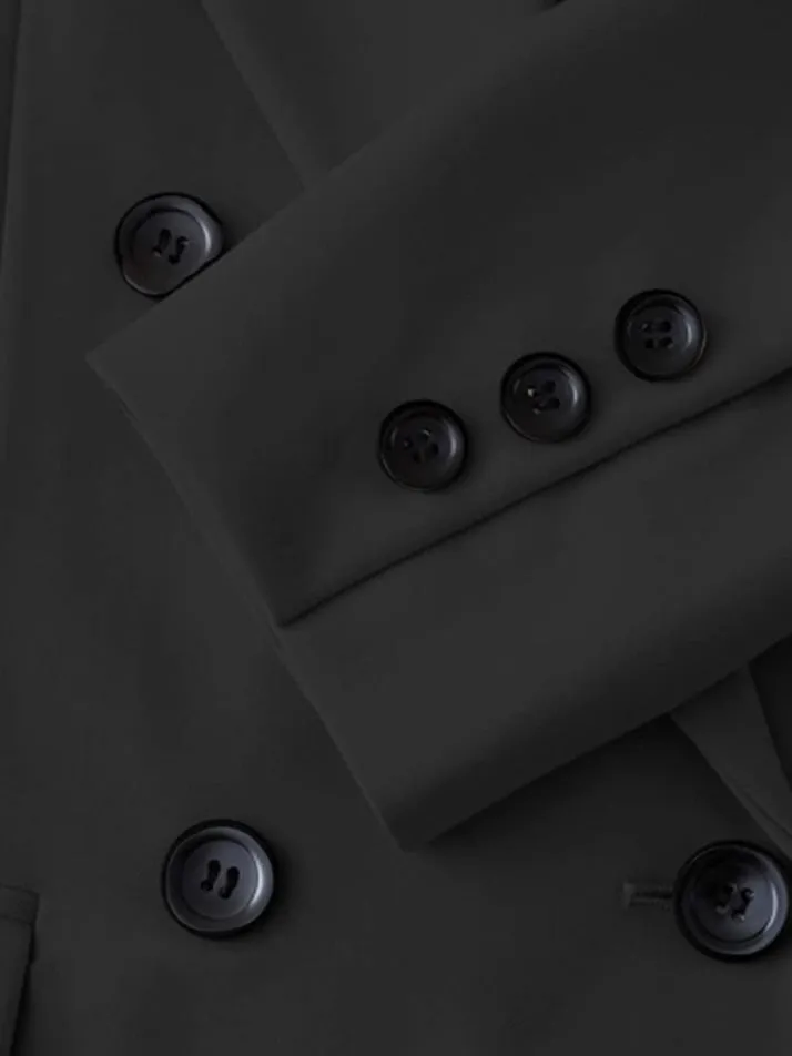 Black hooded blazer