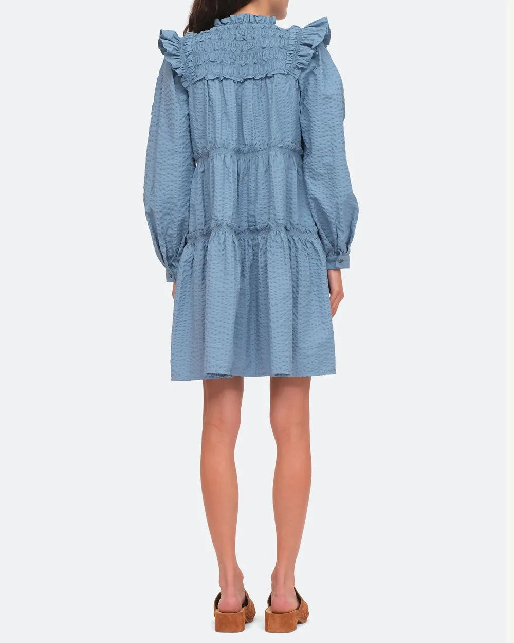 Blue Sevyn Seersucker Dress