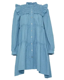 Blue Sevyn Seersucker Dress