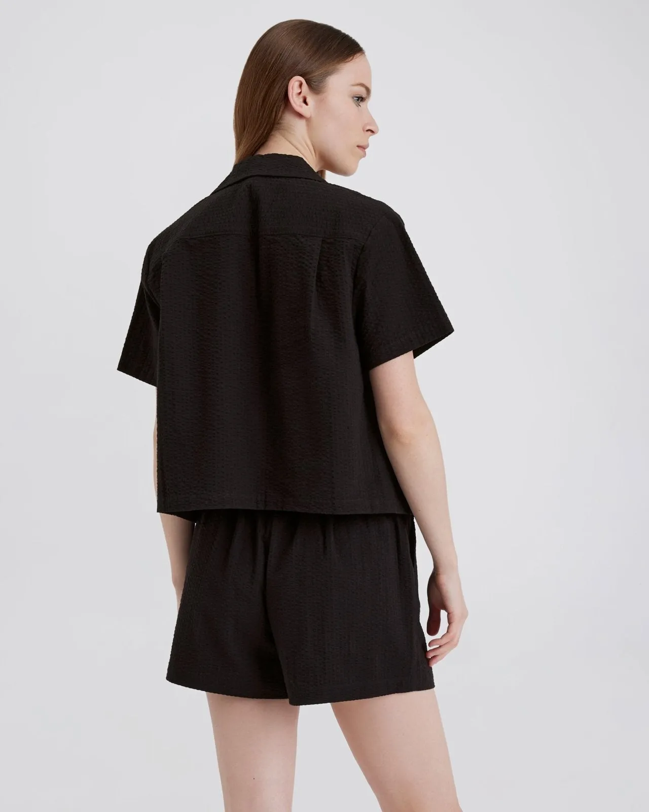 Brandy Seersucker Shirt Noir