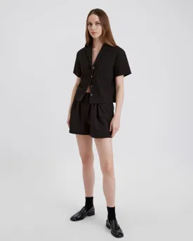 Brandy Seersucker Shirt Noir