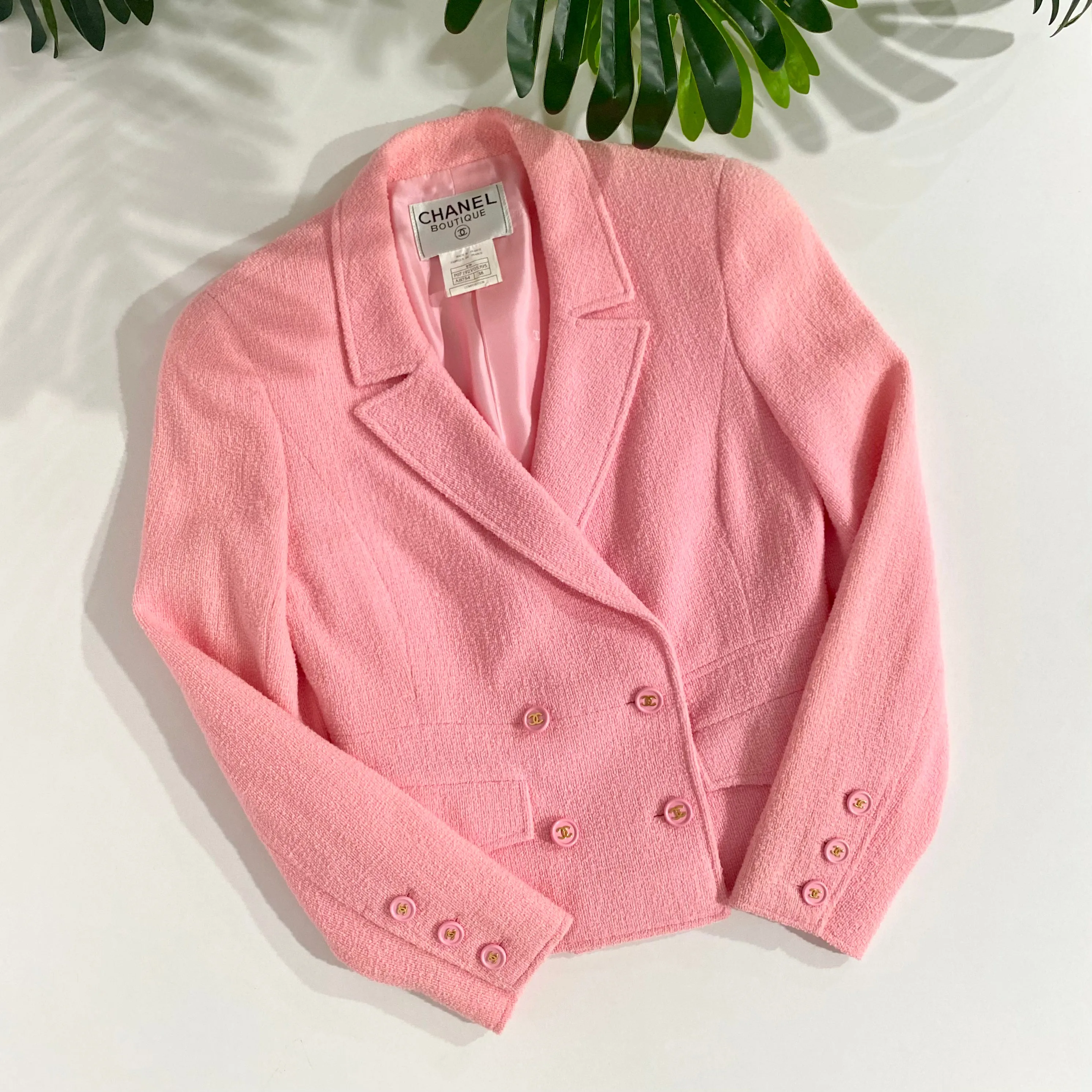Chanel 1997 Spring Pink Skirt Suit