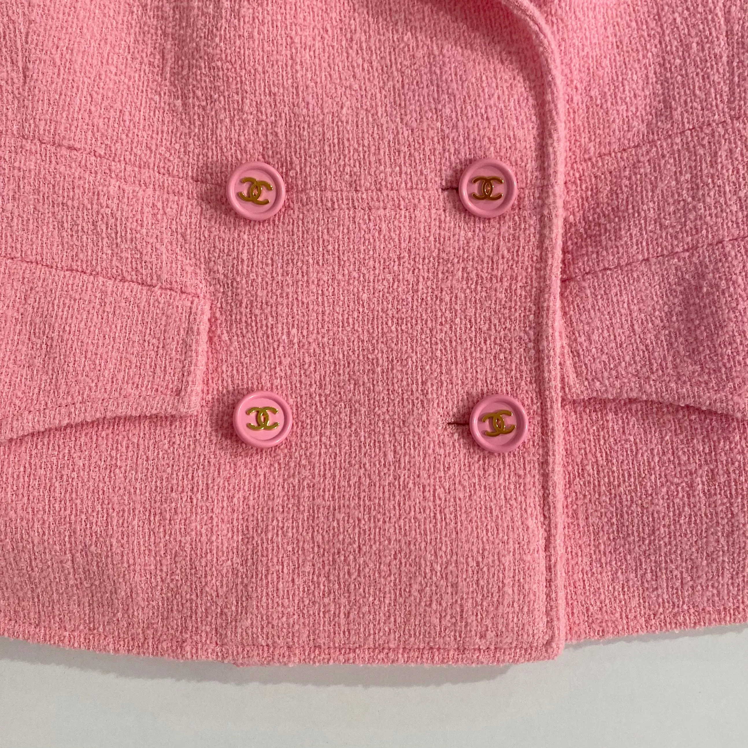 Chanel 1997 Spring Pink Skirt Suit