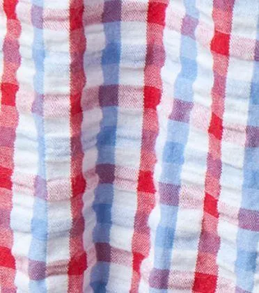 Chase Shirt Red White & Blue Seersucker Check