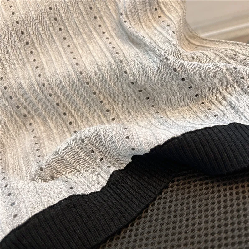 Color Blocking Doll Collar Knitwear
