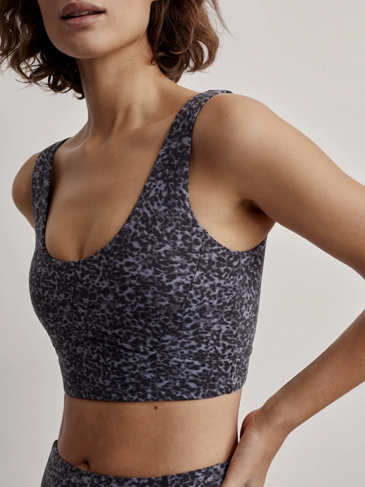 Ebony Blue Cheetah Let's Go Elsie Sports Bra