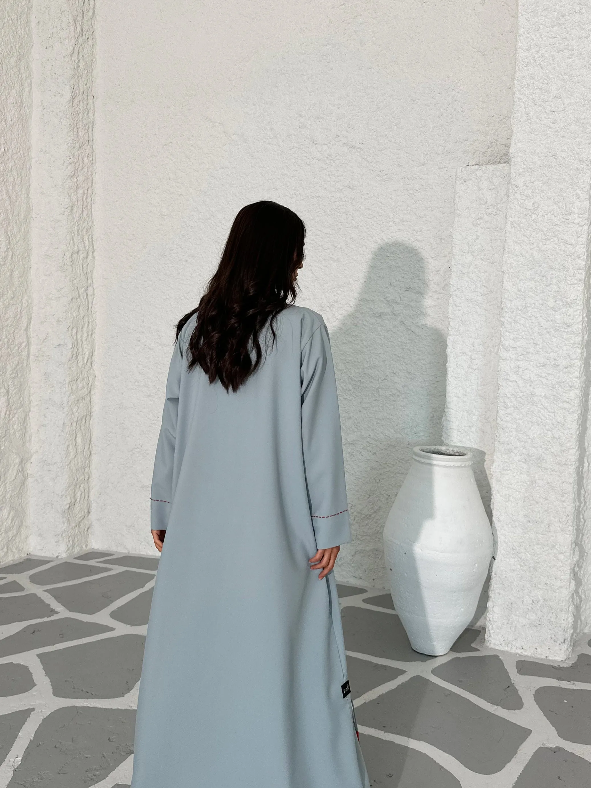 ELEGANT BABY BLUE BLAZER ABAYA #396