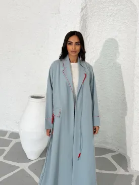 ELEGANT BABY BLUE BLAZER ABAYA #396