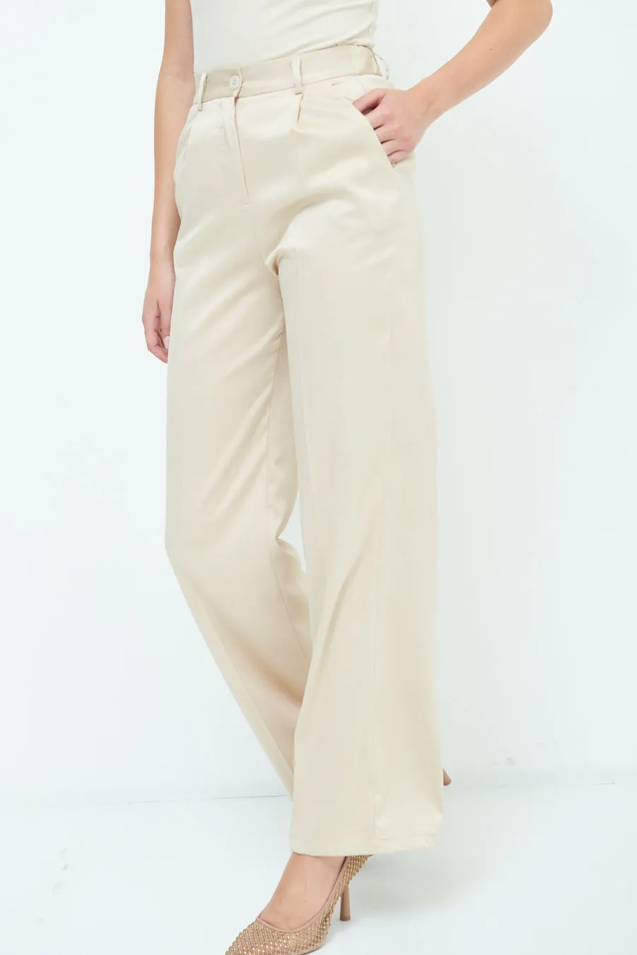 Elegant high-waisted wide-leg pants wholesale