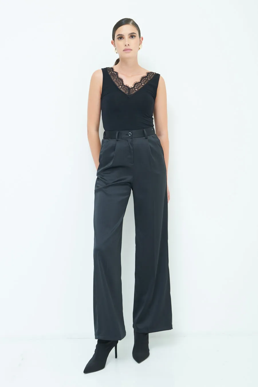 Elegant high-waisted wide-leg pants wholesale