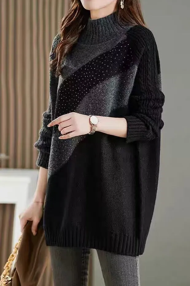 Elegant Long Knit Sweater