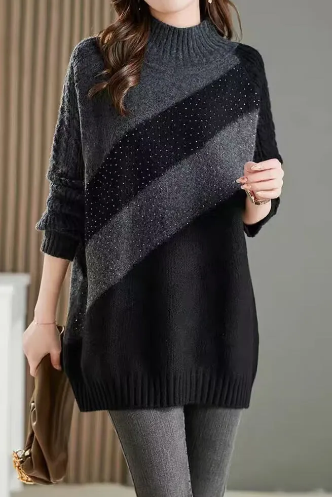 Elegant Long Knit Sweater