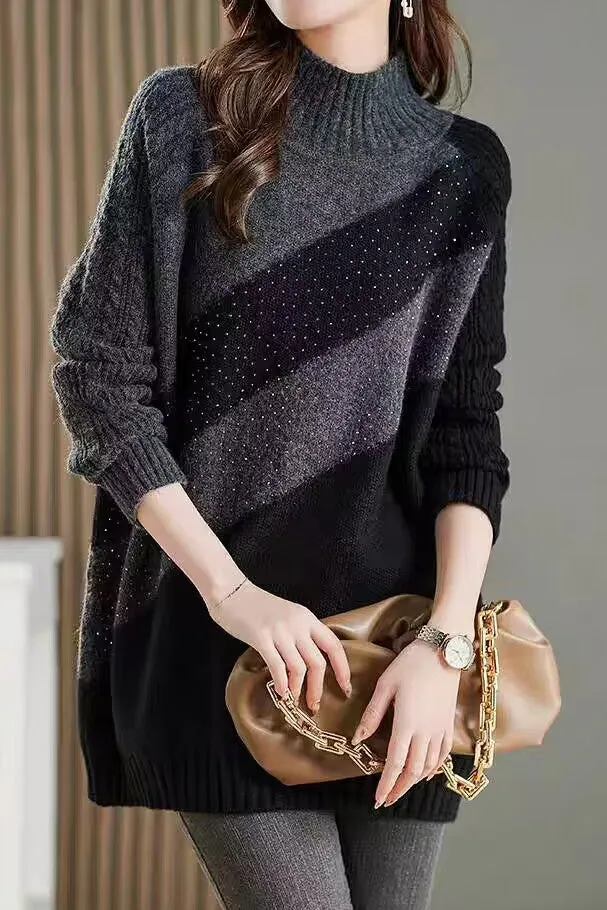 Elegant Long Knit Sweater