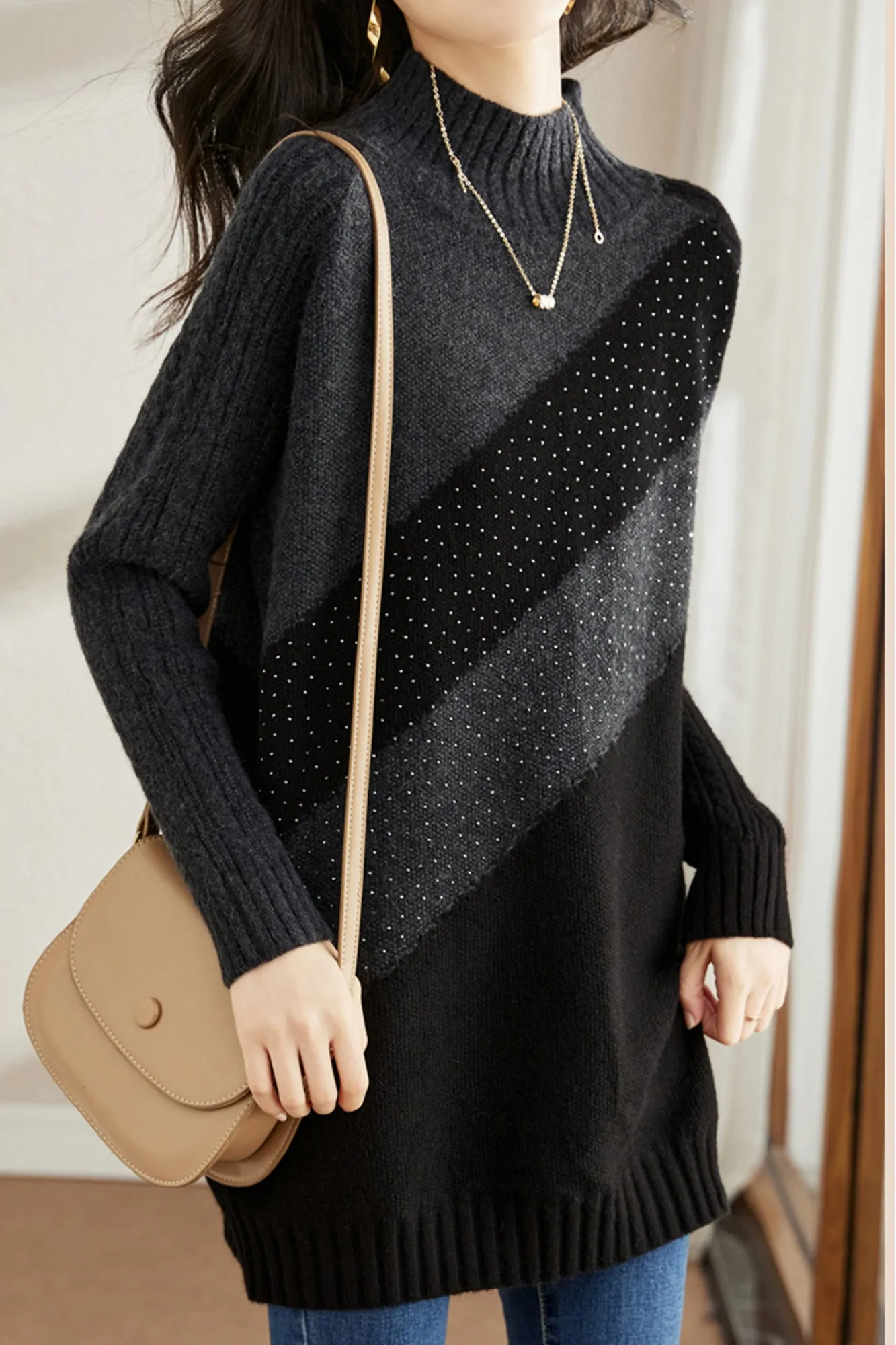 Elegant Long Knit Sweater
