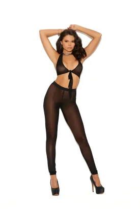 Elegant Moments Mesh leggings with elastic waist band.