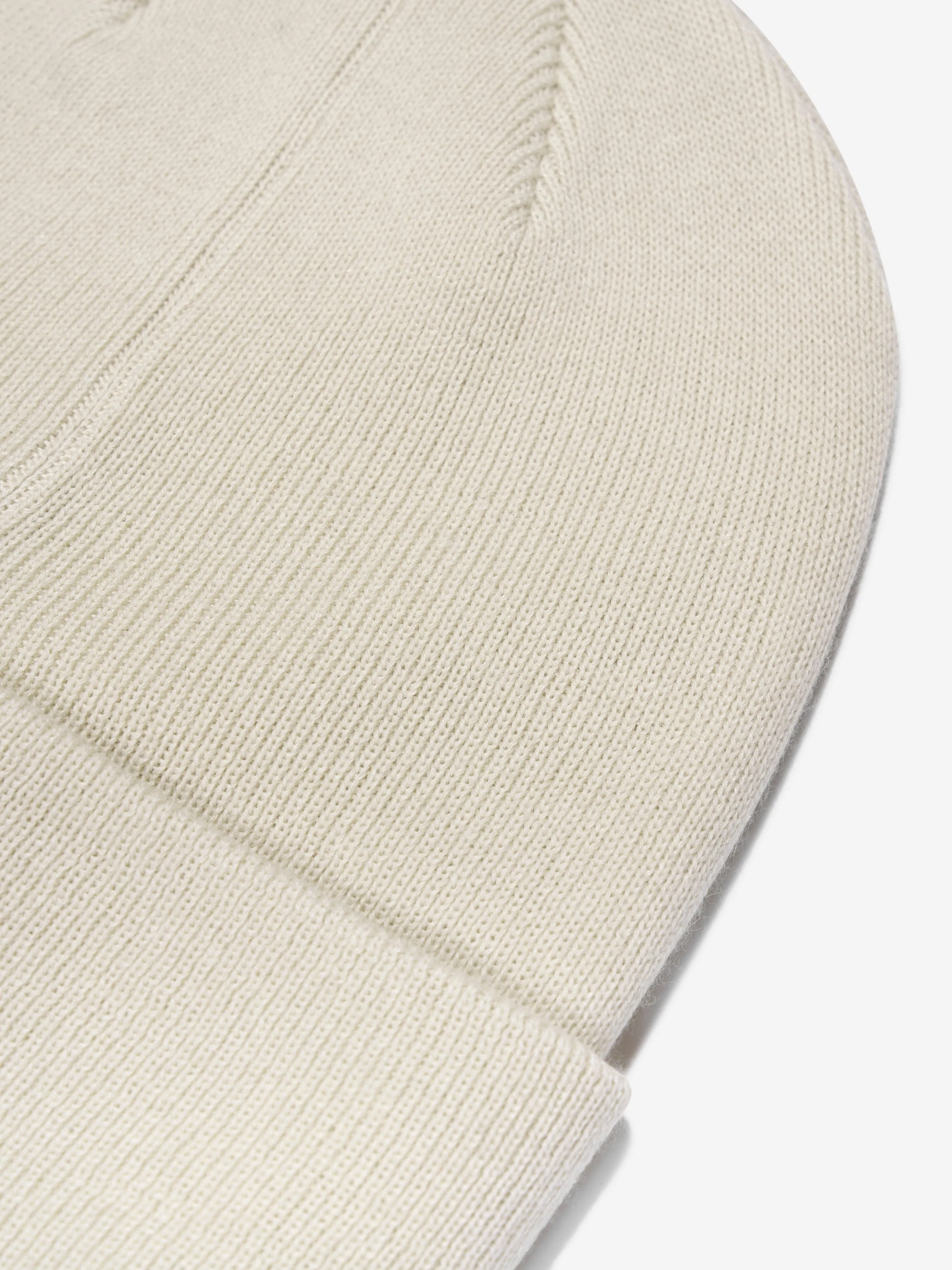 Emporio Armani Boys Logo Beanie Hat in Beige