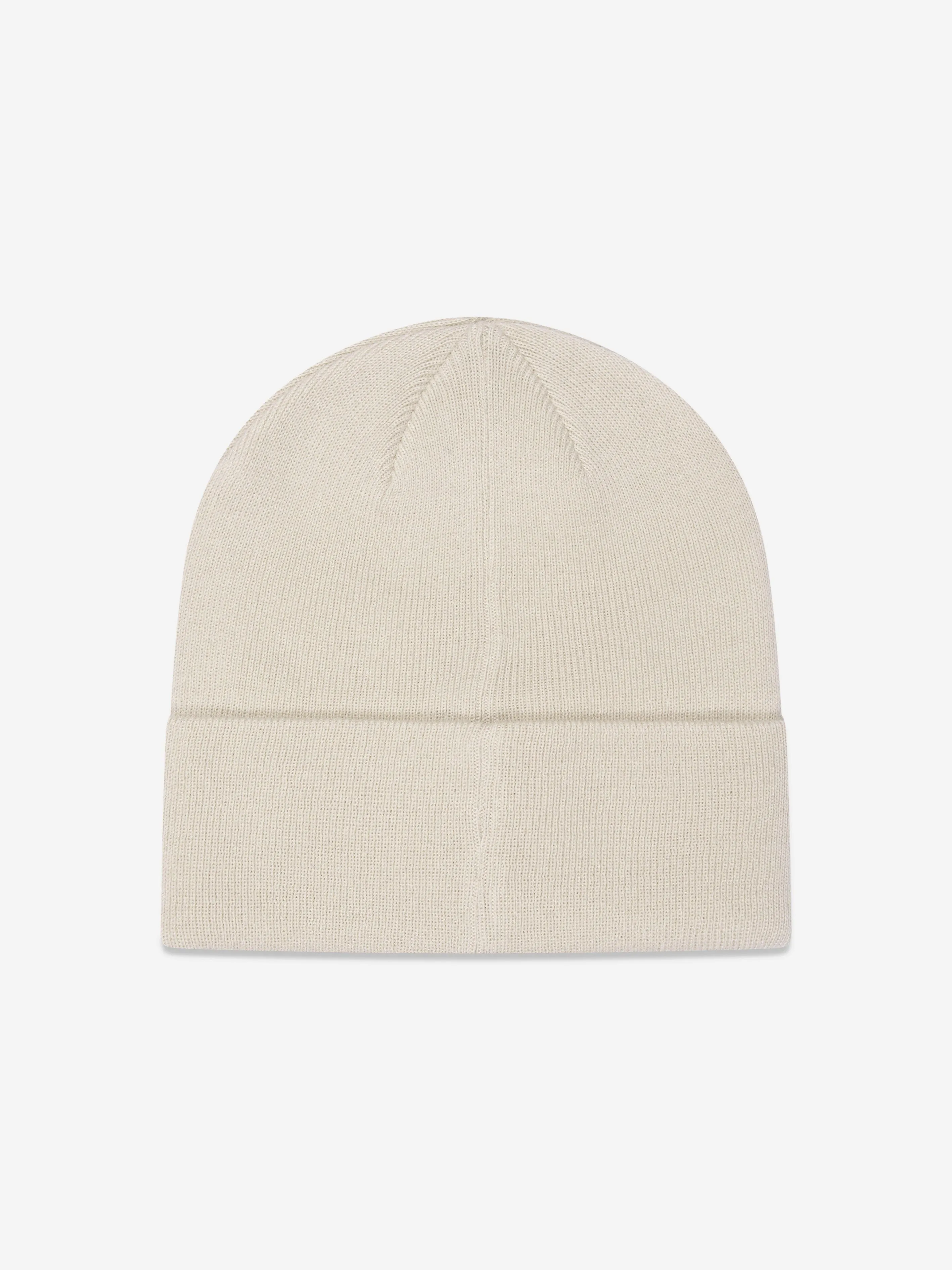 Emporio Armani Boys Logo Beanie Hat in Beige