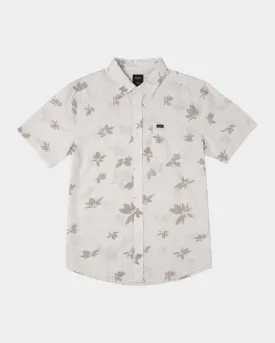 Endless Seersucker Print Short Sleeve Shirt - Antique White