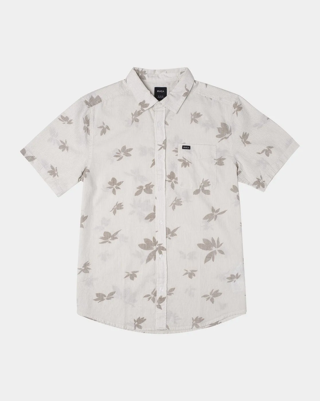 Endless Seersucker Print Short Sleeve Shirt - Antique White
