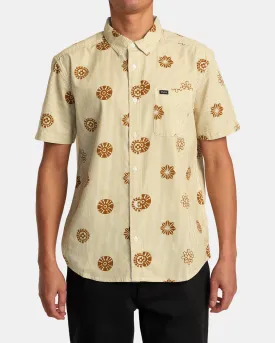 Endless Seersucker Short Sleeve Woven Shirt - Gold