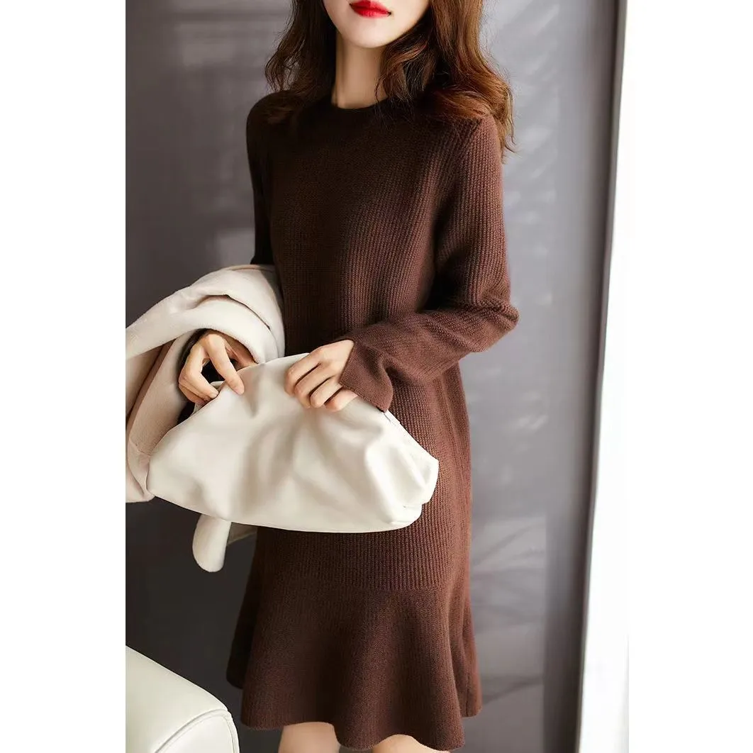 Fall Cutie Skater Mini Knit Dress