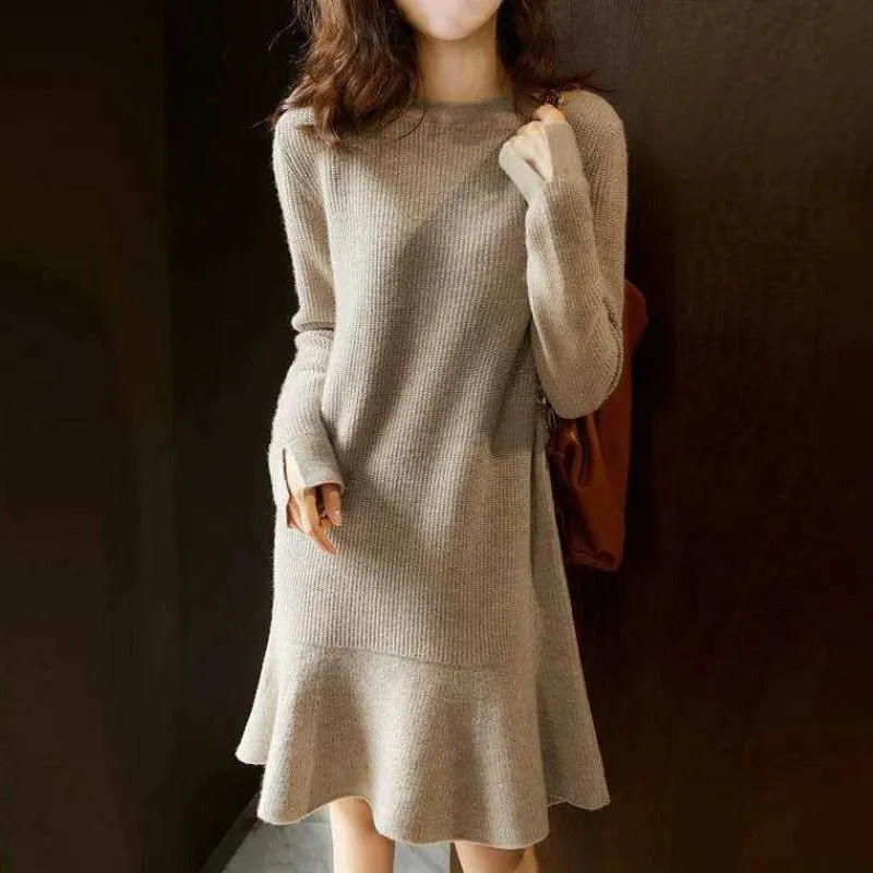 Fall Cutie Skater Mini Knit Dress