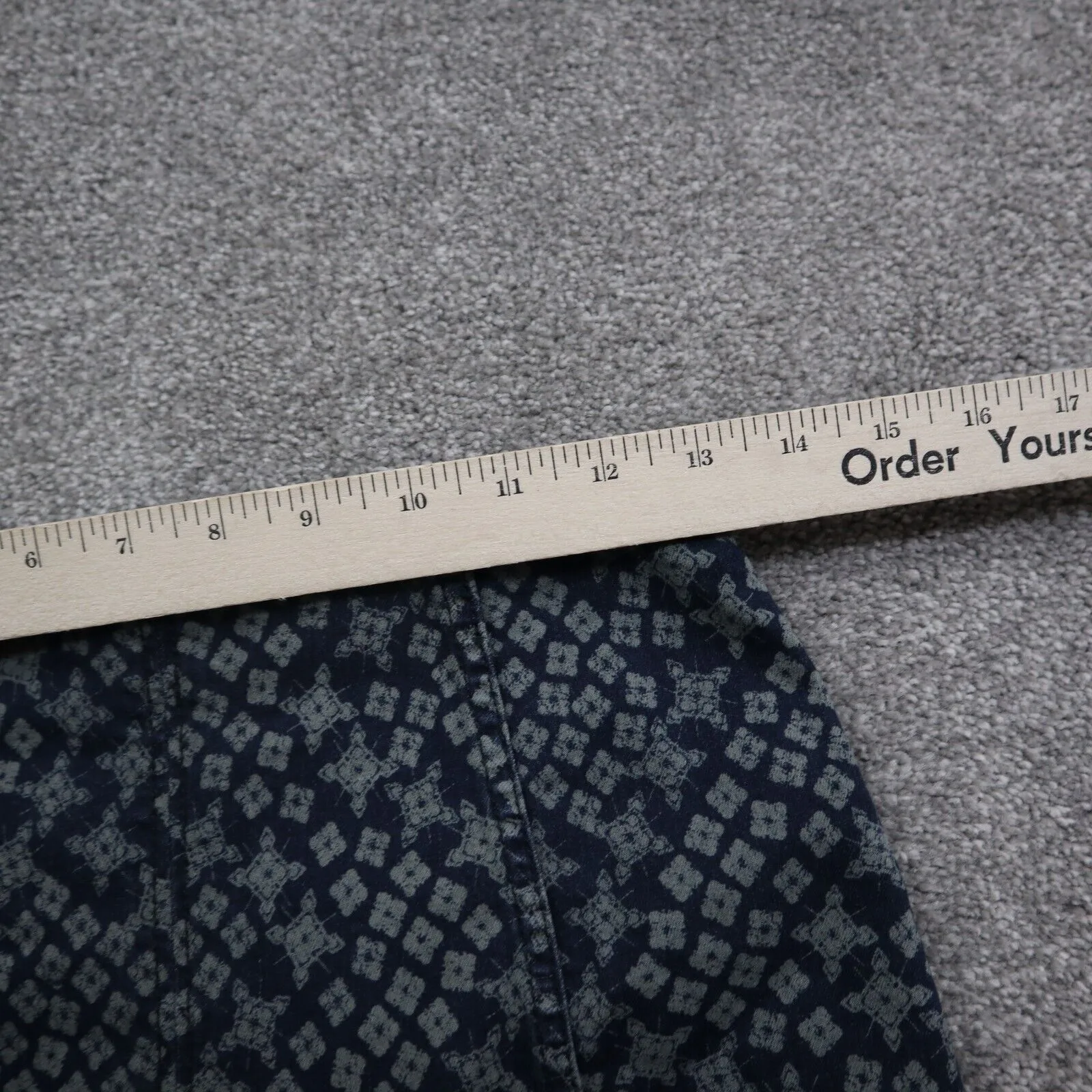 Free People Womens Geometric Straight & Pencil Skirt Back Zip Blue Gray Size 2
