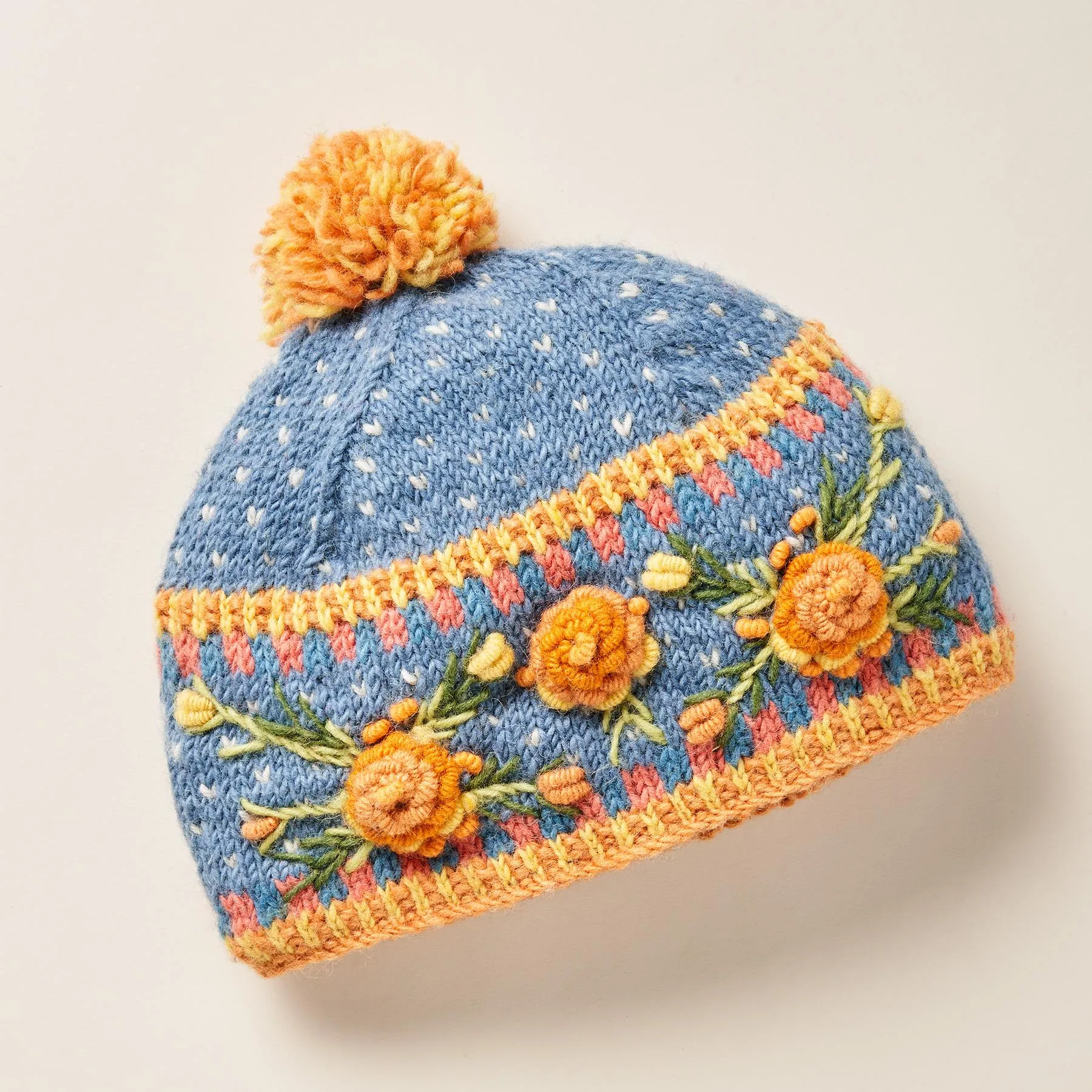 Frosty Blooms Beanie
