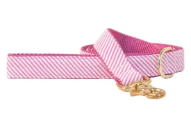 Fuchsia Seersucker Dog Leash