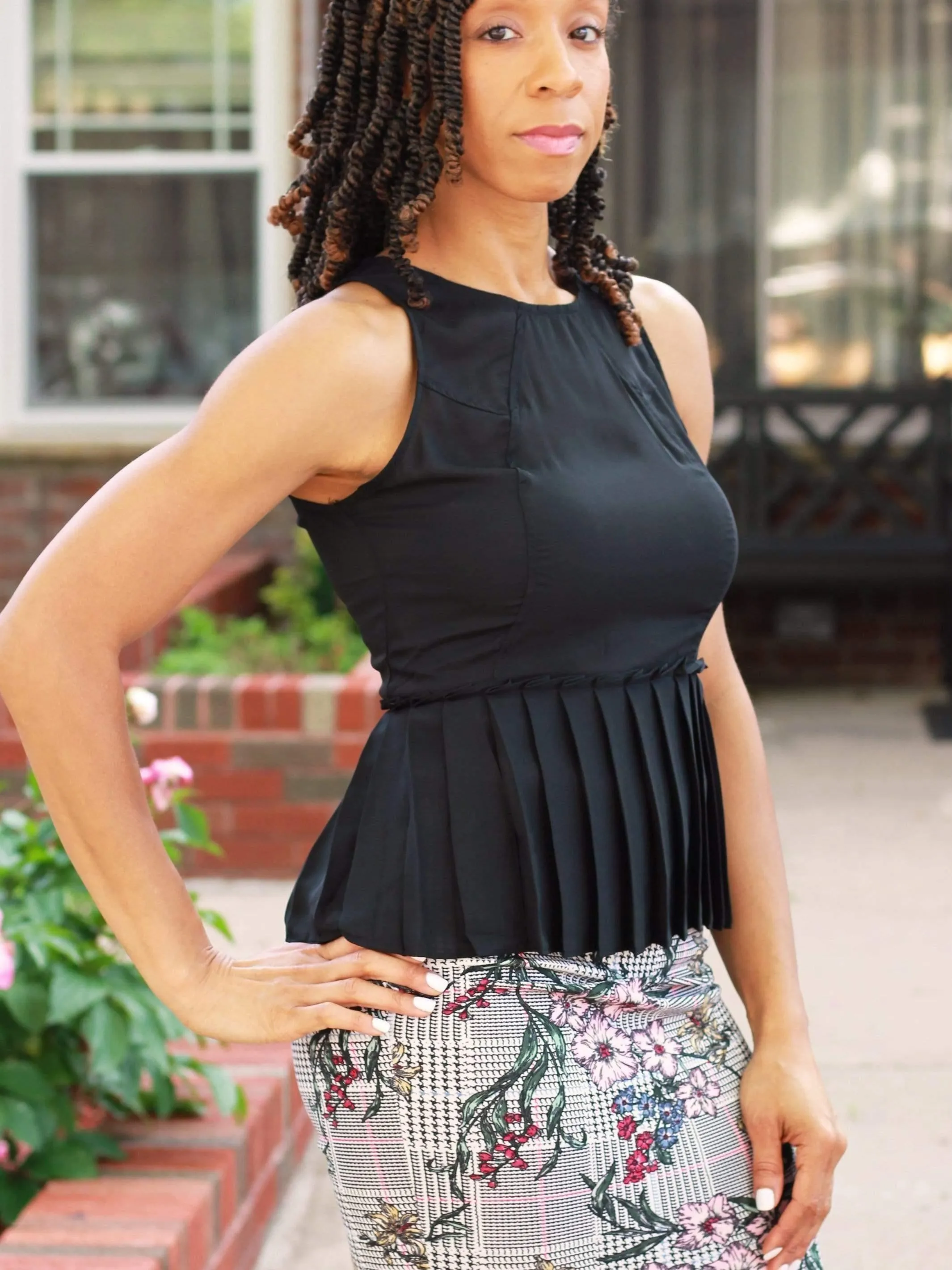 Good Sheer | Pleated Peplum Top