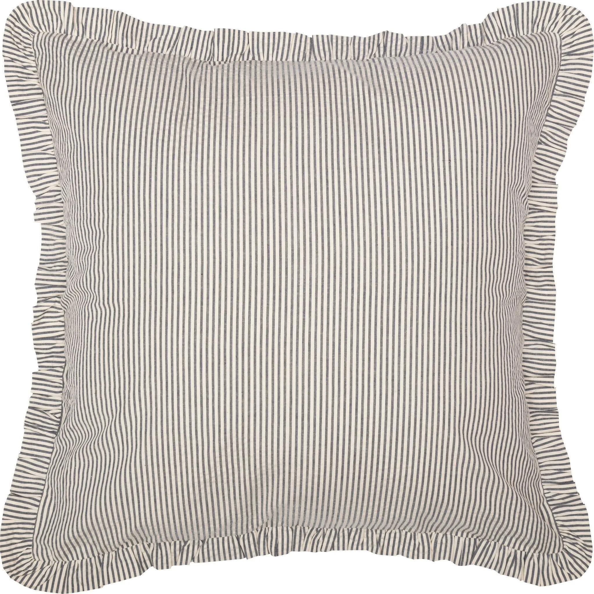 Hatteras Blue Seersucker Fabric Euro Sham 26x26"