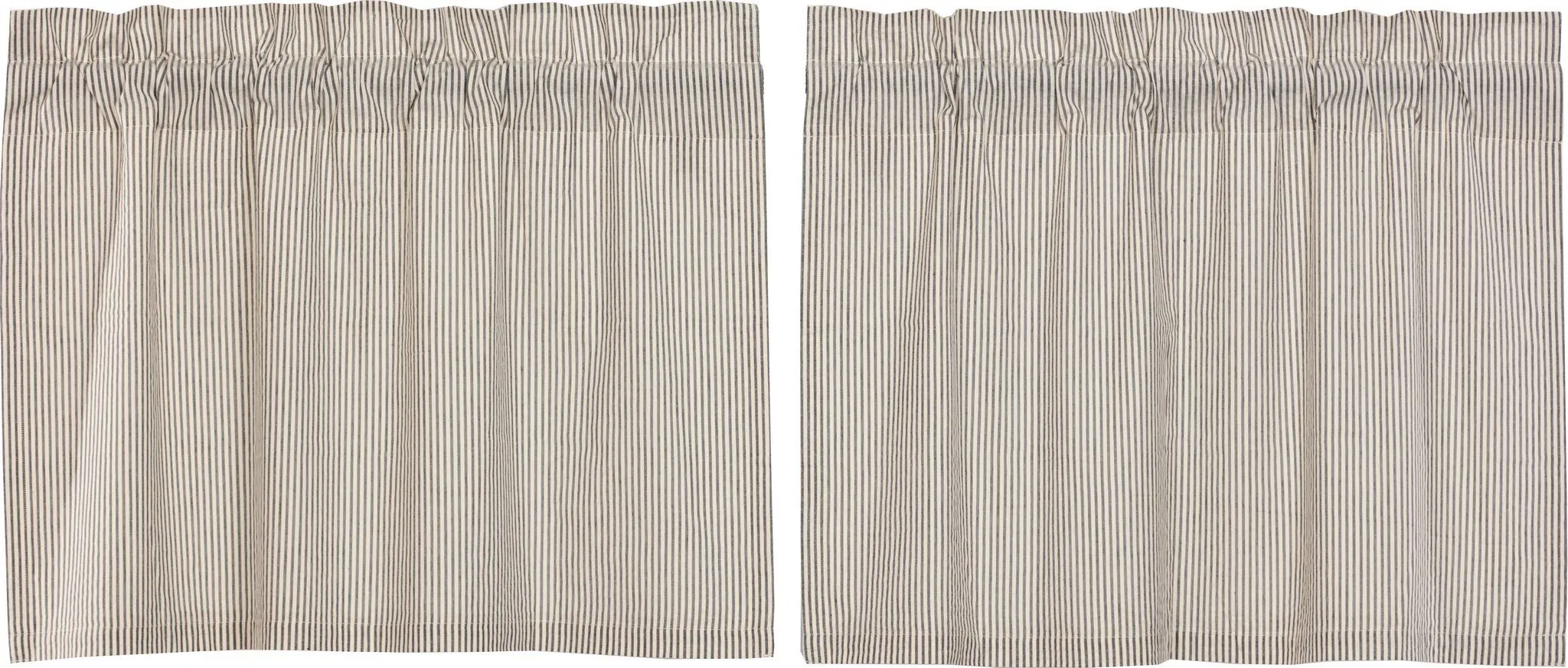 Hatteras Blue Seersucker Lined Tier Curtains 24"
