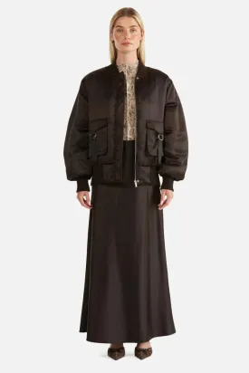 Isy Satin Bomber Mocha