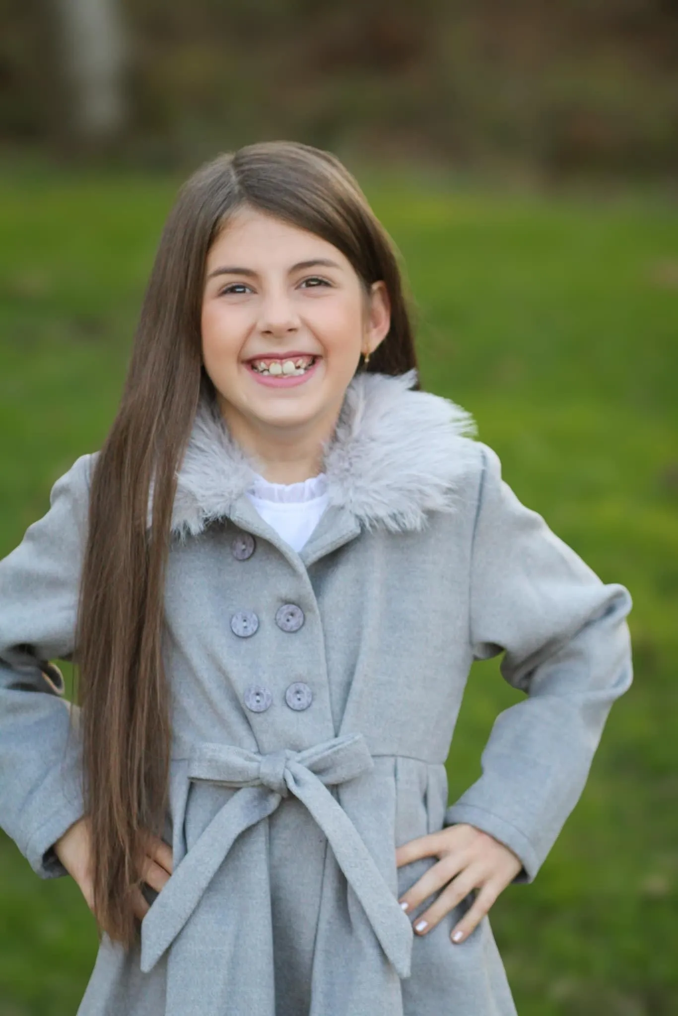 Keep Me Cozy Gray Wool Faux Fur Trim Coat