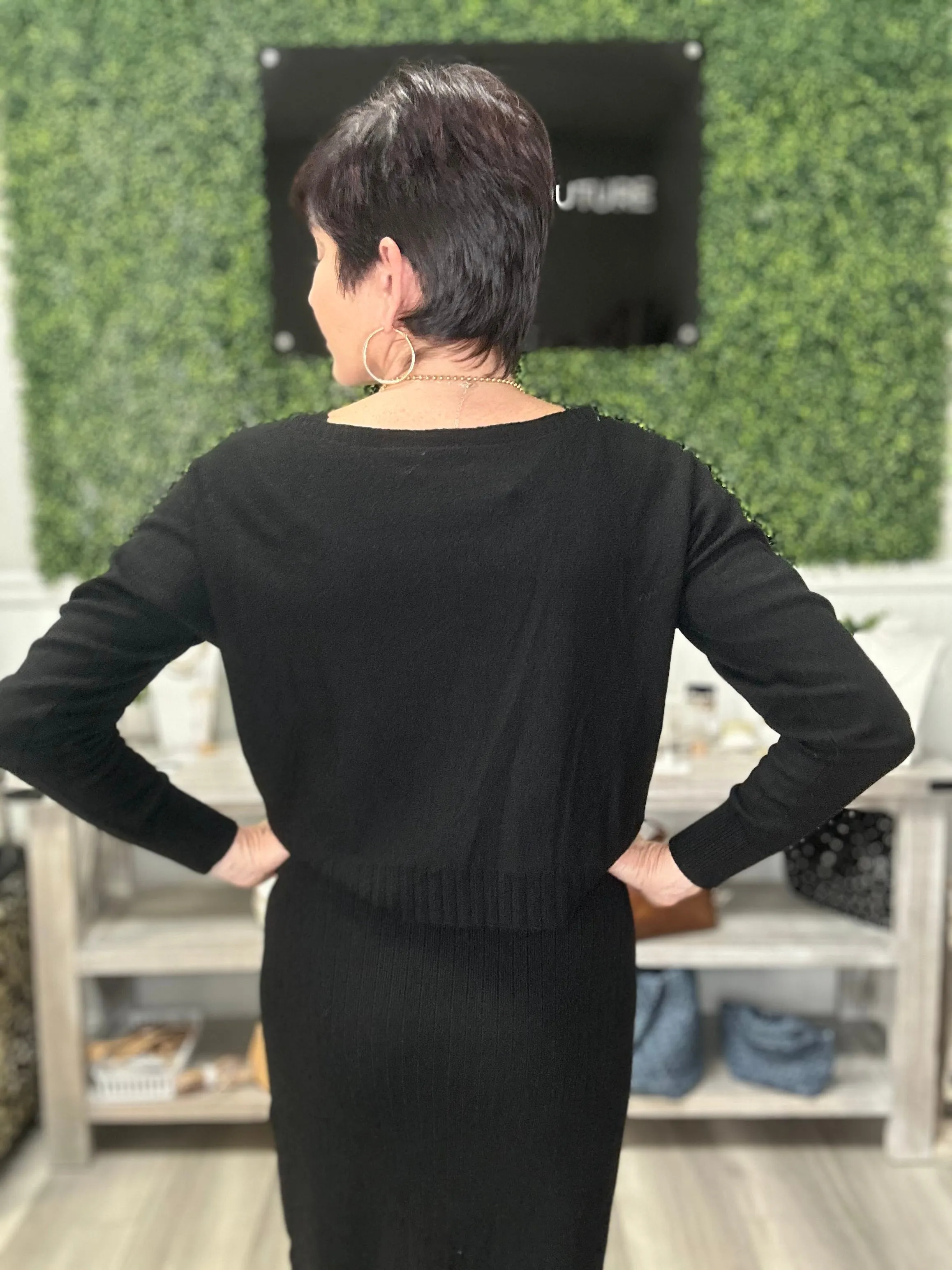 Knit Tank Dress and Sweater Set