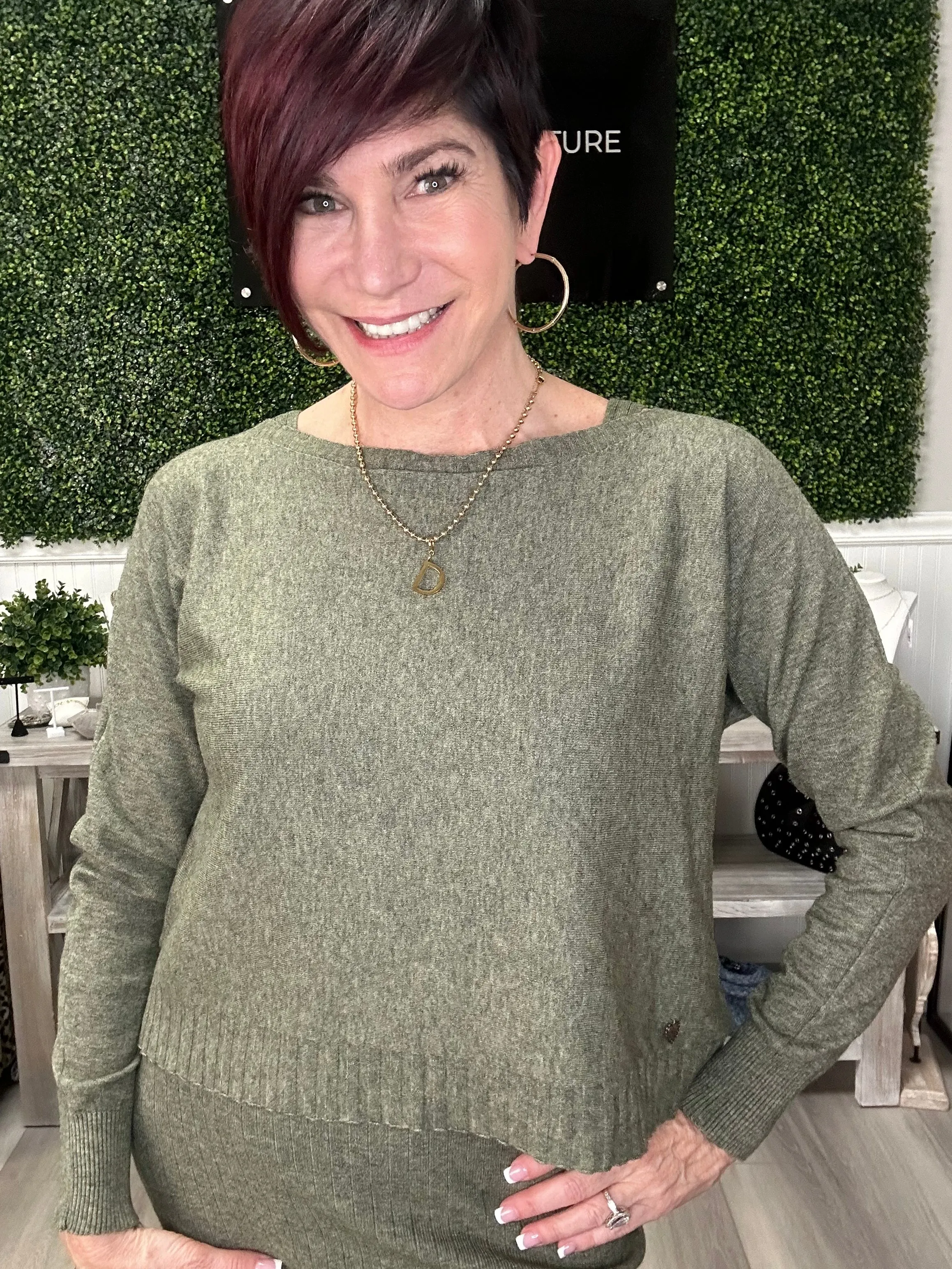 Knit Tank Dress and Sweater Set
