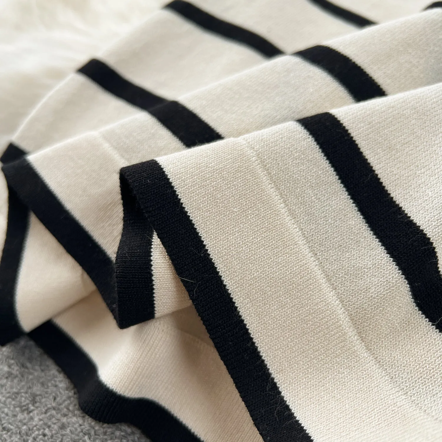 Korean Style Color Blocking Striped Dress
