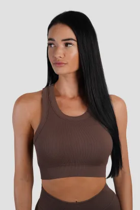 KTP RIBBED TANK - ESPRESSO