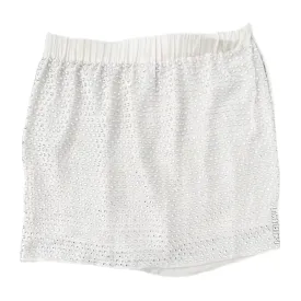 L’AGENCE Silk Mini Skirt Diamonds in White Ivory Size XS