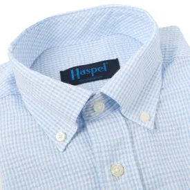 Landreau Lt. Blue & White Striped Seersucker Woven