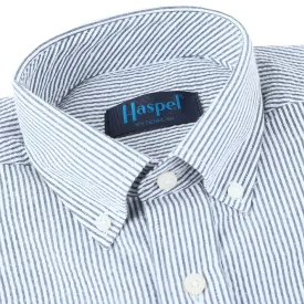 Landreau Navy & White Seersucker Woven