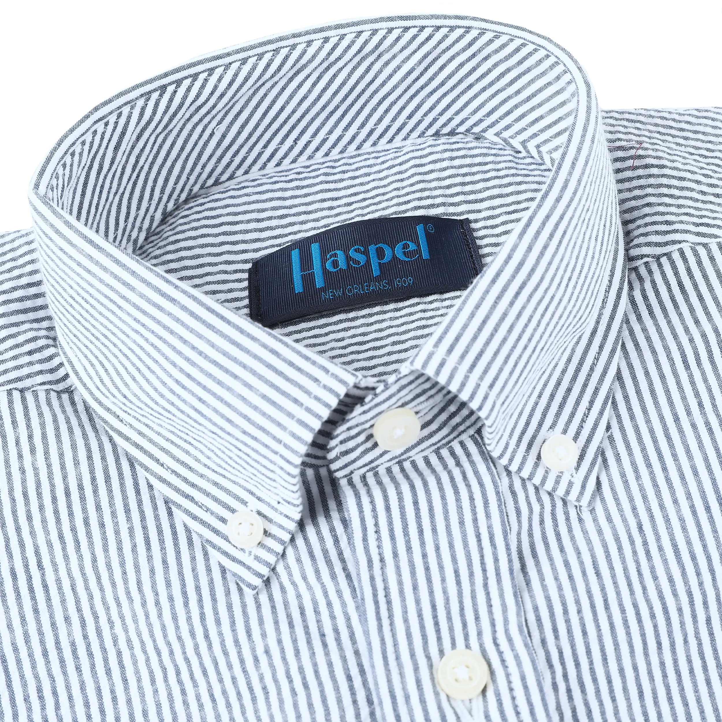 Landreau Navy & White Seersucker Woven