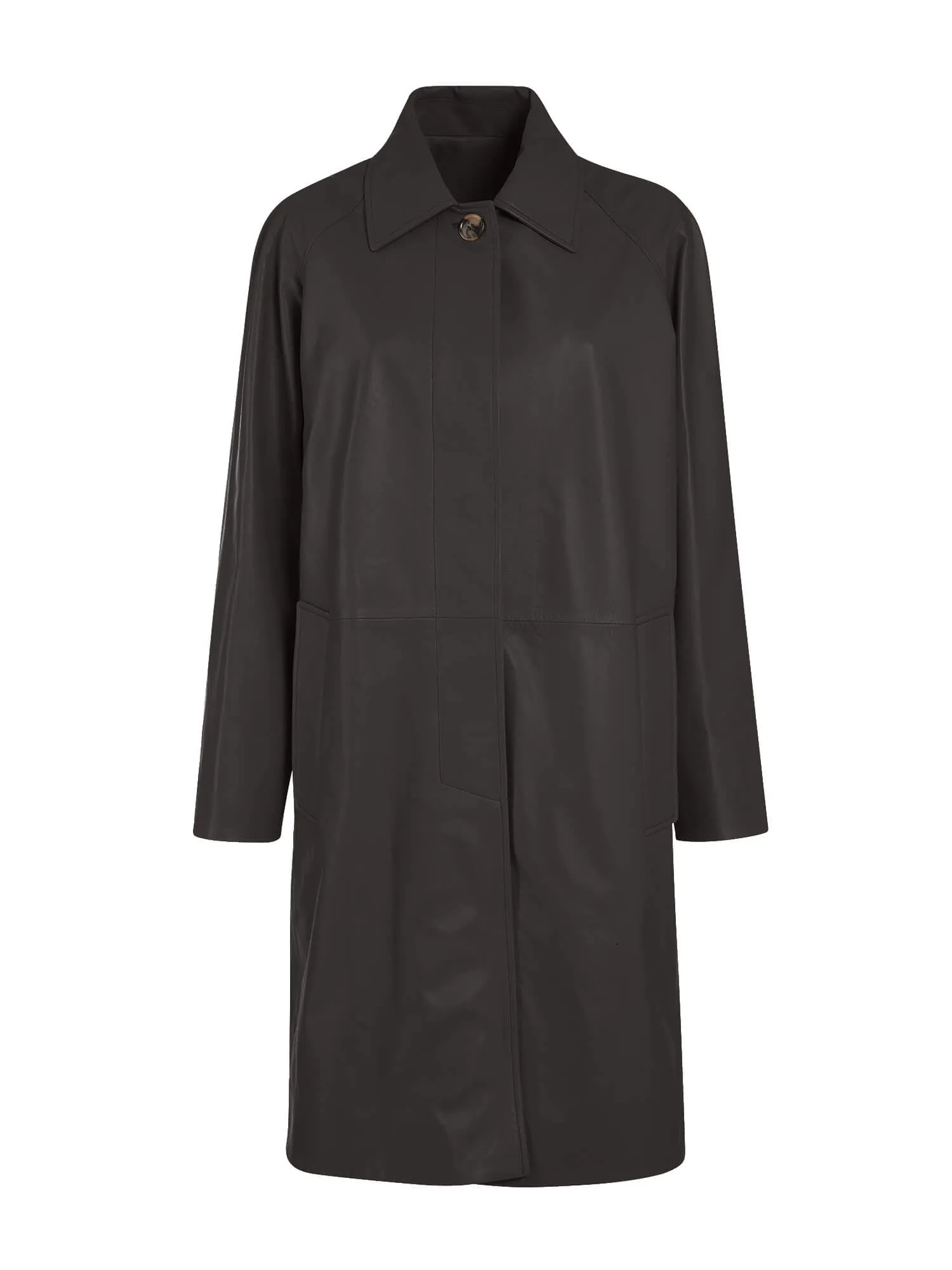Laura Italian Lambskin Leather Car Coat