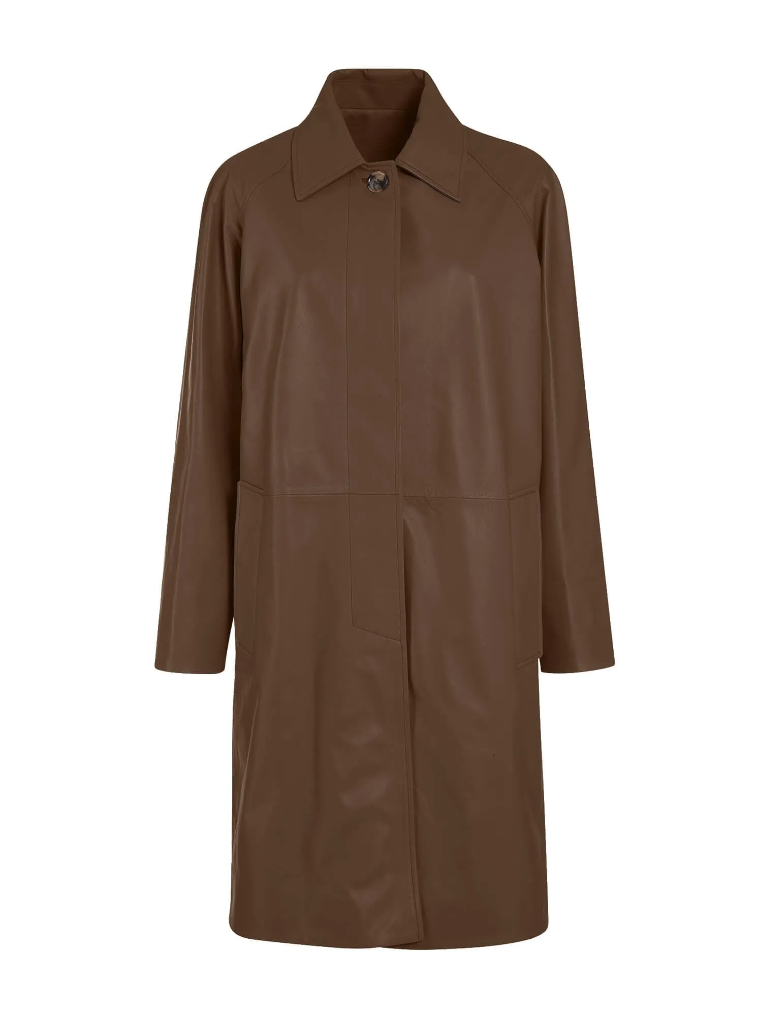 Laura Italian Lambskin Leather Car Coat