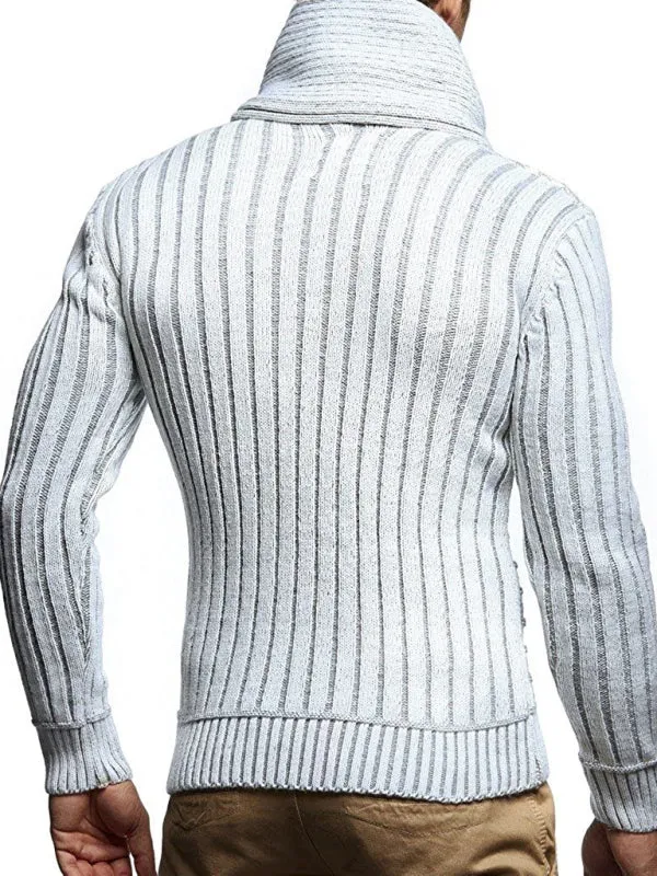 Luna Men Buttoned Turtleneck Pullover