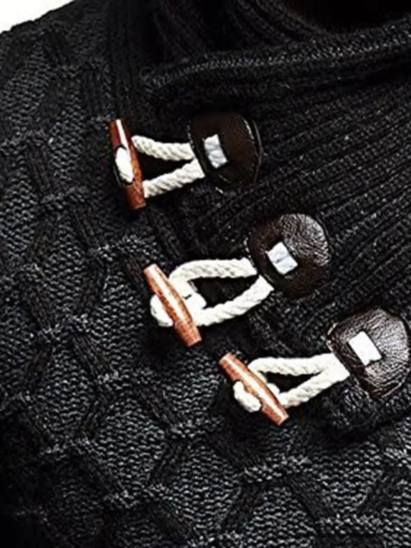 Luna Men Buttoned Turtleneck Pullover